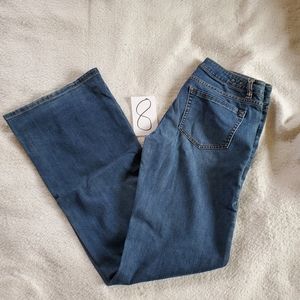 CAbi Distressed Flare Leg Jeans, Sz 6
